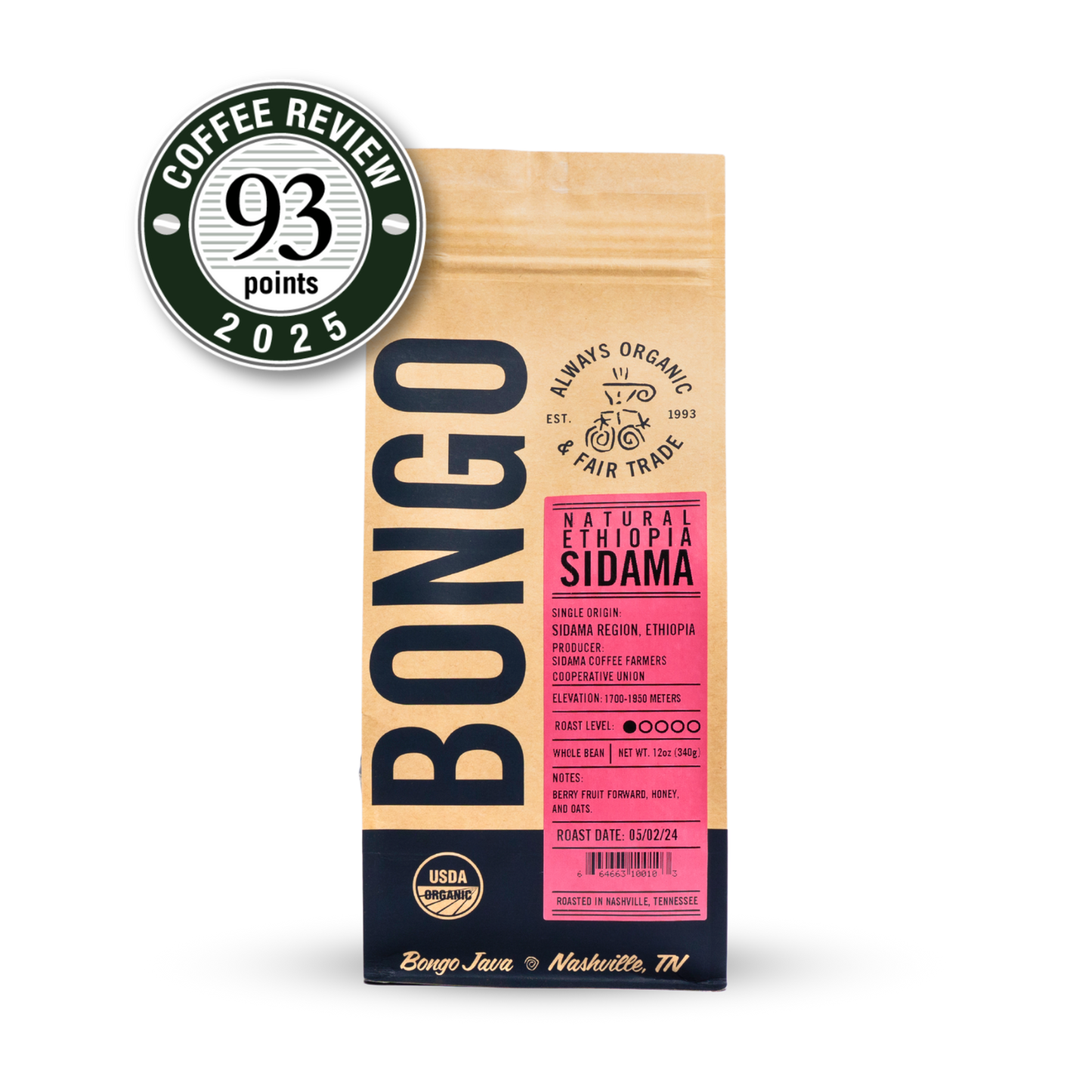 Natural Ethiopia Sidama 12oz- Office Subscription - BongoJava.com