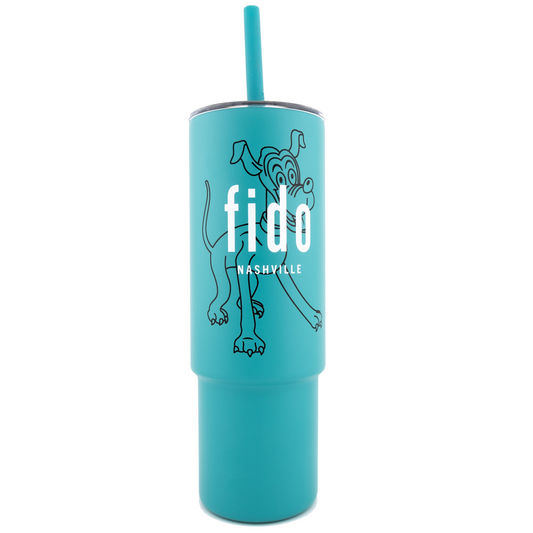 Fido 32 oz Straw Cup- Aqua